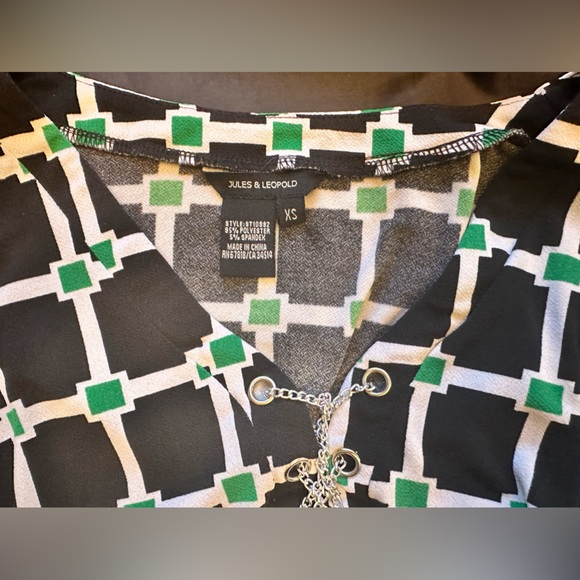 Versatile Green, White and Black Pencil Dress - Picture 8 of 8